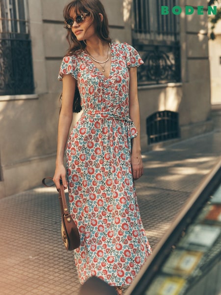 Boden Cream Nicola Jersey Tea Dress (W52053) | €145