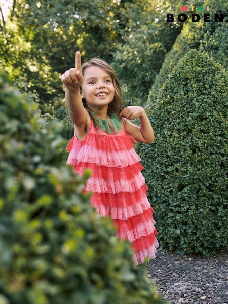 Boden Pink Strawberry Tulle Dress (W52087) | €62 - €69