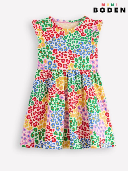 Boden 100% Cotton Posie Frill Sleeve Dress (W52115) | 156 LEI - 171 LEI