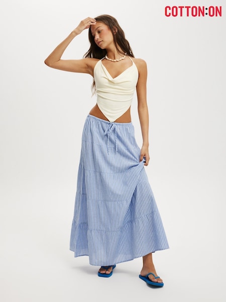 Cotton On Blue Haven Multi Tiered Maxi Skirt (W52193) | ₪176
