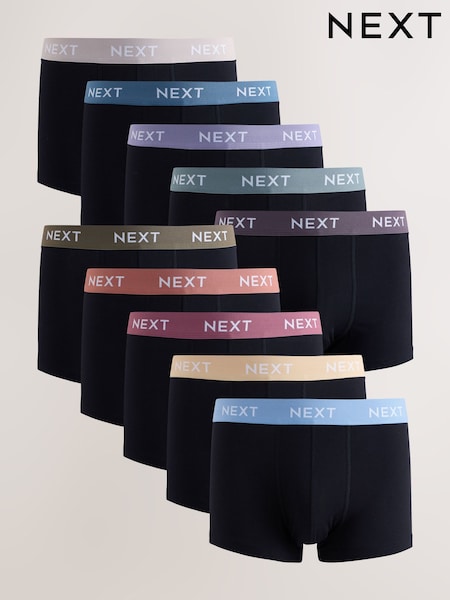 Modrá/zelená/žlutá s pasovkou - Cotton Rich Blend Hipsters Boxers (W52411) | 1 216 Kč