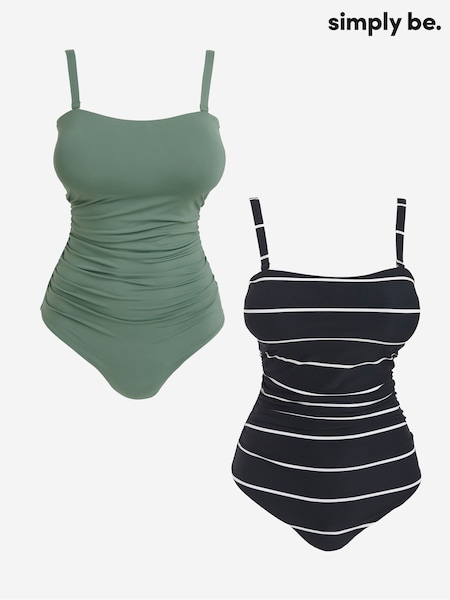 Simply Be Magisculpt Bandeau Swimsuits 2 Pack (W52578) | 88 €