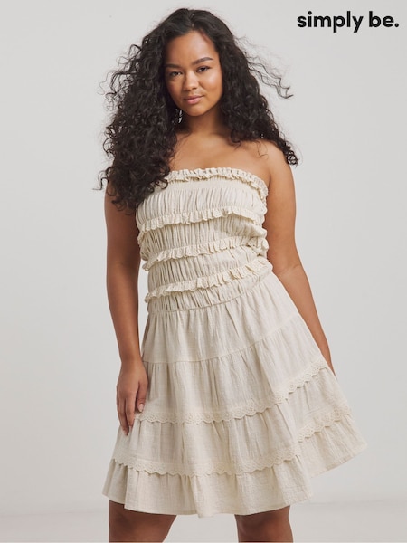 Simply Be 100% Cotton Beach To Beach Broderie Mini Dress (W52605) | 42 €