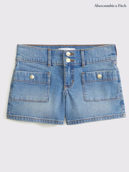 Abercrombie & Fitch Blue Patch Pocket Midi Shorts (W52666) | €36