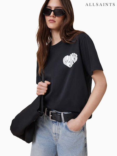 AllSaints Poster BF 100% Organic Cotton T-Shirt (W52688) | R$ 680