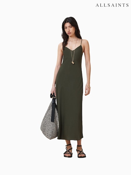 AllSaints Green Bryony Dress (W52708) | R$ 1.175
