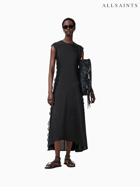 AllSaints Black Lyra Dress (W52714) | R$ 1.965
