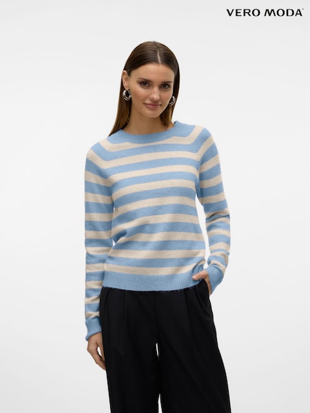 VERO MODA Blue Round Neck Soft Touch Knitted Jumper (W52813) | 1,442 UAH