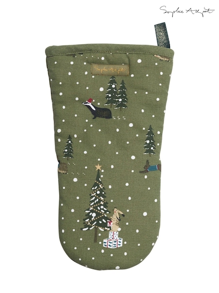 Sophie Allport Forest Green Festive Oven Gloves (W52821) | R$ 190