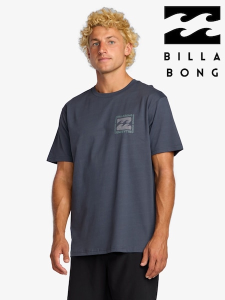 Billabong Blue Trail Adiv Short Sleeve Backprint Graphic Logo T-Shirt (W52873) | ‏166 ر.ق.
