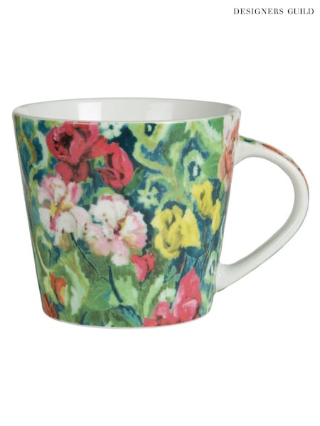 Designers Guild Set of 4 Vintage Green Tapestry Flower Mugs (W52935) | R$ 395
