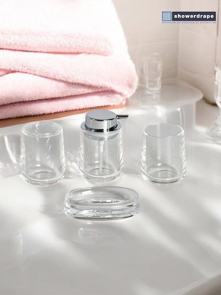Showerdrape 4 Piece Clarion Acrylic Bathroom Accessory Set (W53109) | R$ 295