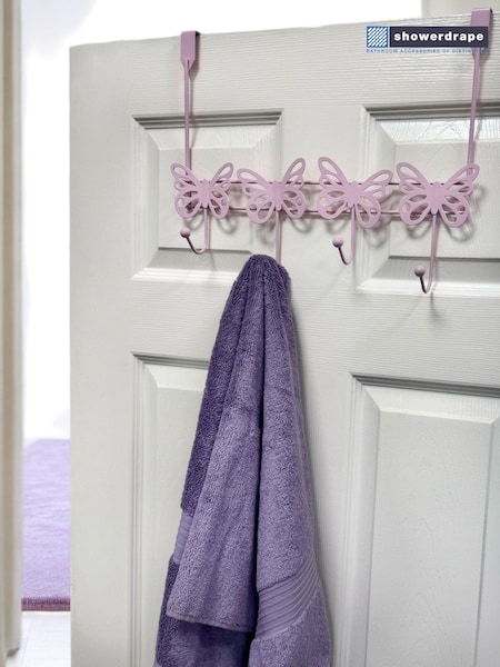 Showerdrape Set of 2 Butterflies Over Door Storage Hooks (W53117) | R$ 235