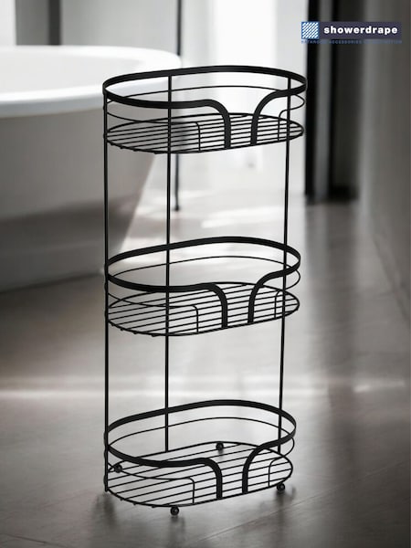 Showerdrape Black Dante Freestanding Floor Caddy (W53118) | ₪106