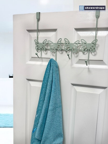 Showerdrape Set of 2 Butterflies Over Door Storage Hooks (W53119) | R$ 235