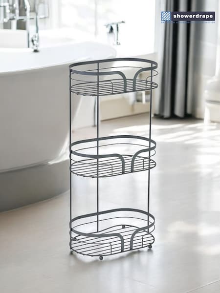 Showerdrape Grey Dante Freestanding Floor Caddy (W53121) | €28