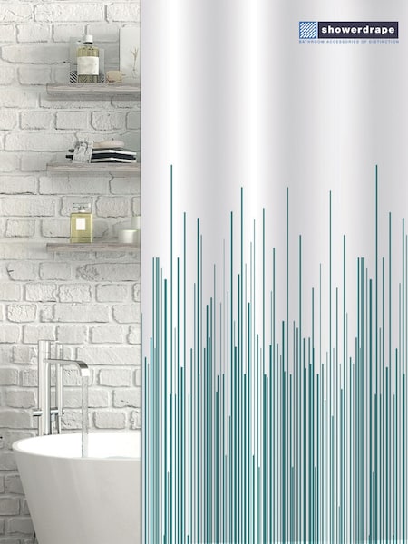Showerdrape City Stripe Shower Curtain (W53123) | R$ 205