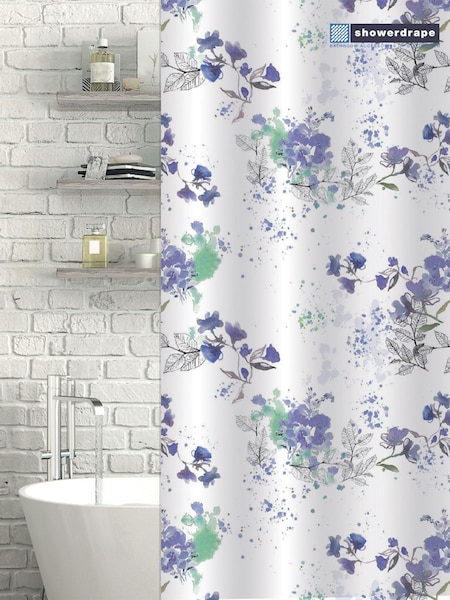 Showerdrape White Bouquet Floral Shower Curtain (W53125) | €28