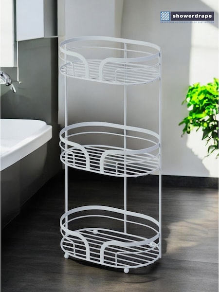 Showerdrape White Dante Freestanding Floor Caddy (W53135) | €28