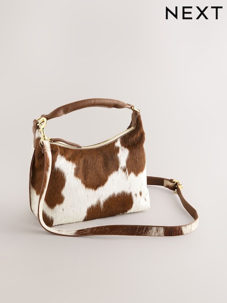 Animal Leather Scooped Hand Held Bag (W53159) | R$ 455