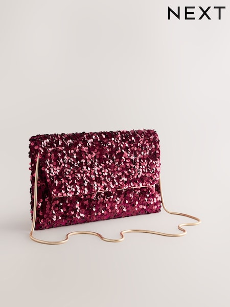 Red Sequin Clutch Bag (W53271) | €21