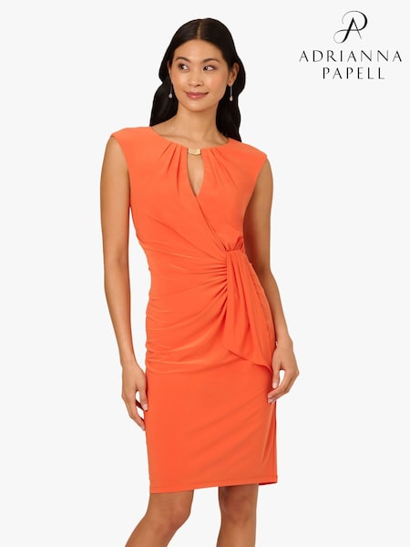 Adrianna Papell Red Keyhole Jersey Short Dress (W53279) | ₪699