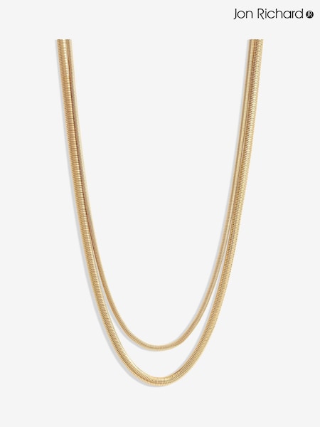 Jon Richard Gold Tone Double Row Snake Chain Necklace (W53321) | €22.50