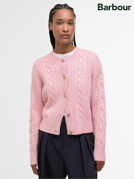 Barbour® Pink Elina Knitted Cardigan (W53355) | €203