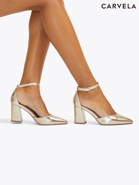 Carvela Gold Refined Court Shoes (W53404) | €185