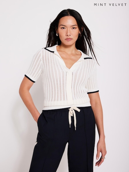 Mint Velvet Mix Polo Top (W53488) | 112 €