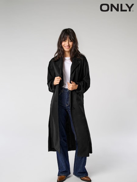 ONLY Black Long Trench Coat (W53515) | €60