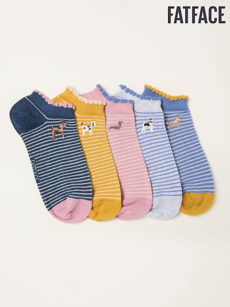 FatFace 5 Pairs of Dog Trainer Socks (W53535) | R$ 160