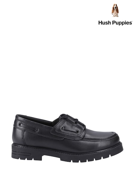 Hush Puppies Senior Lucy Black Shoes (W53639) | 447 LEI