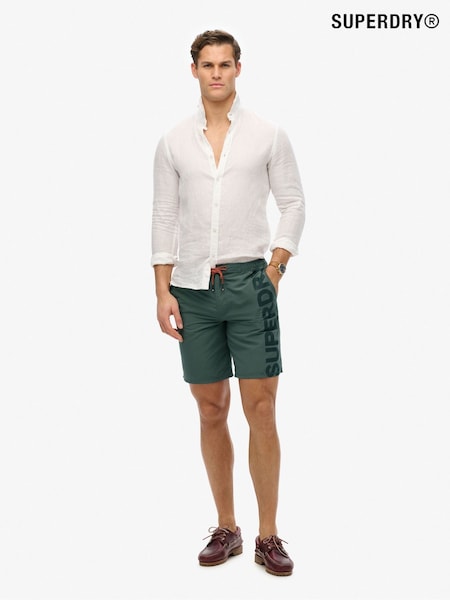 Harmaa - Superdry Classic 19 tuuman logolla varustettu lyhythihainen paita (W53661) | €63