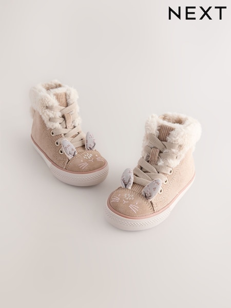 Neutral Bunny Wide Fit (G) Character High Top Trainers (W53832) | €32 - €34