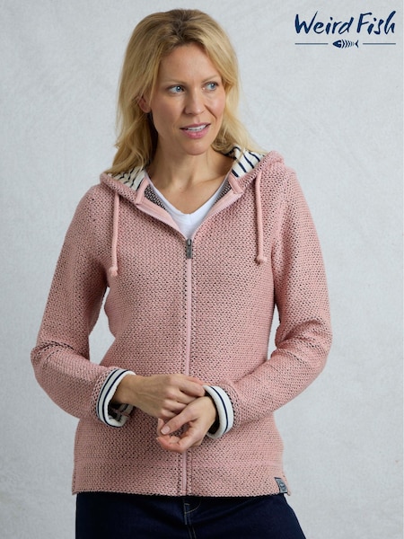 Weird Fish Pink Chicoa Full Zip Hooded Classic Macaroni Hoodie (W53854) | R$ 790