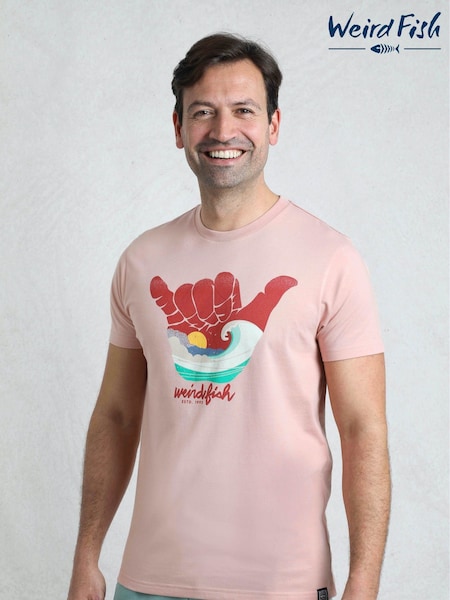 Weird Fish Pink Hang Loose Graphic T-Shirt (W53883) | €40