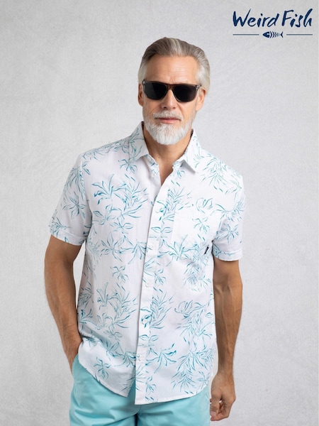 Azul - Weird Fish Tarim Hawaiian Shirt (W53888) | R$ 445
