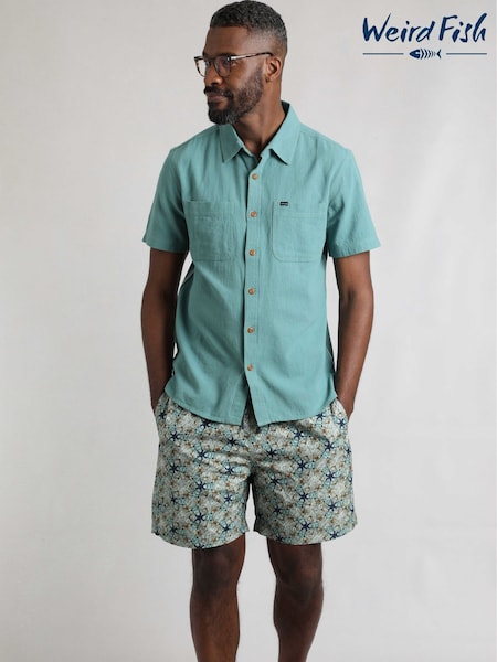 Weird Fish Blue Hinton Crepe Shirt (W53895) | €60