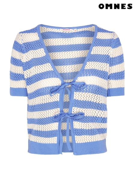 Omnes 100% Cotton Harper V-Neck Knit Tank Top in Stripe (W53979) | 313 LEI