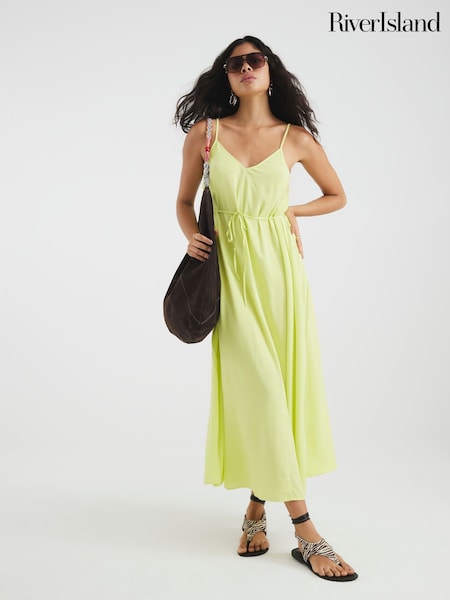 River Island Green Strappy Trapeze Dress (W54030) | €60