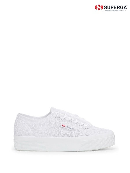 Superga 2740 FLOWER MACRAME Canvas White Trainers (W54072) | R$ 890