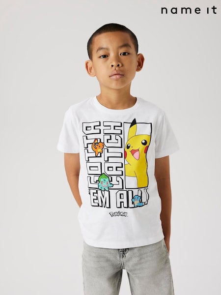 Name It White Pokemon Short Sleeve Graphic T-Shirt (W54158) | AED93