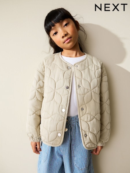 لون محايد - Quilted Jacket (3-16yrs) (W54180) | ‏132 د.إ.‏ - ‏ 183‏ د.إ.