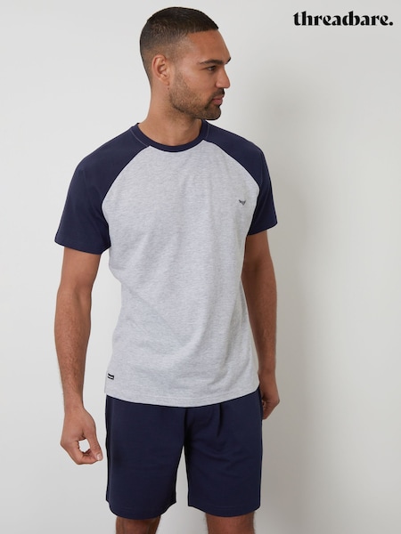 Threadbare Blue Raglan Short Pyjamas Set (W54252) | €29