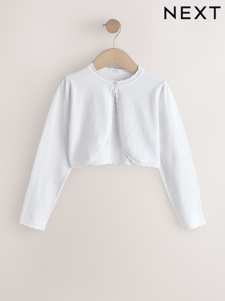 Branco - Occasion Shrug (3mths-16yrs) (W54314) | R$ 100 - R$ 155