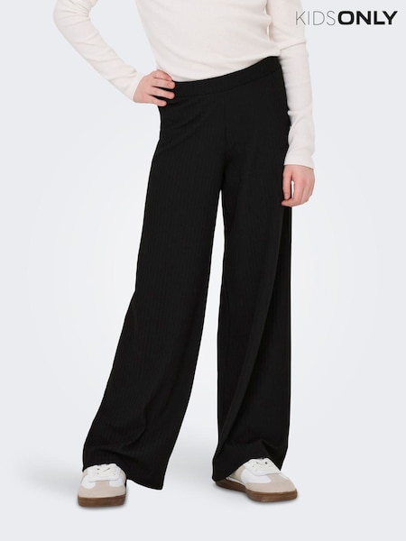 ONLY KIDS Wide Leg Black Trousers (W54330) | 134 LEI