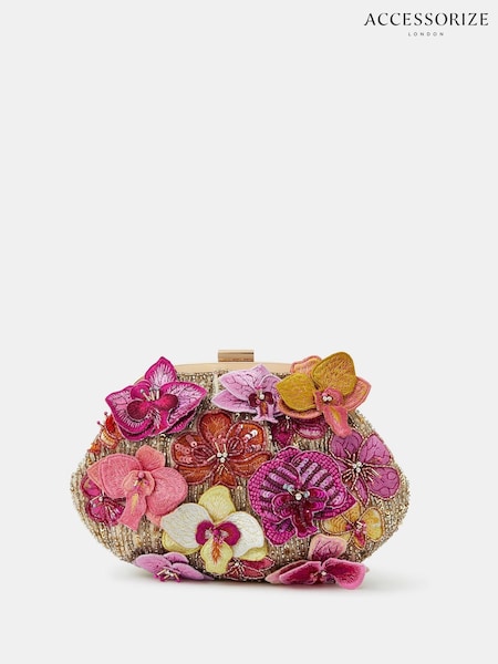 Accessorize 3D Flower Embellished Clutch Bag (W54840) | € 55
