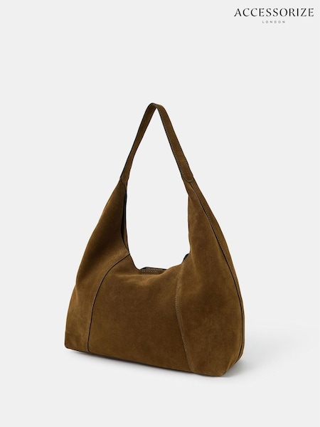Accessorize Large Suede Shoulder Bag (W54854) | 447 LEI