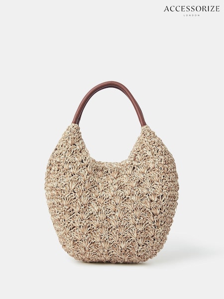 Accessorize Raffia Scoop Shoulder Bag (W54855) | 335 LEI